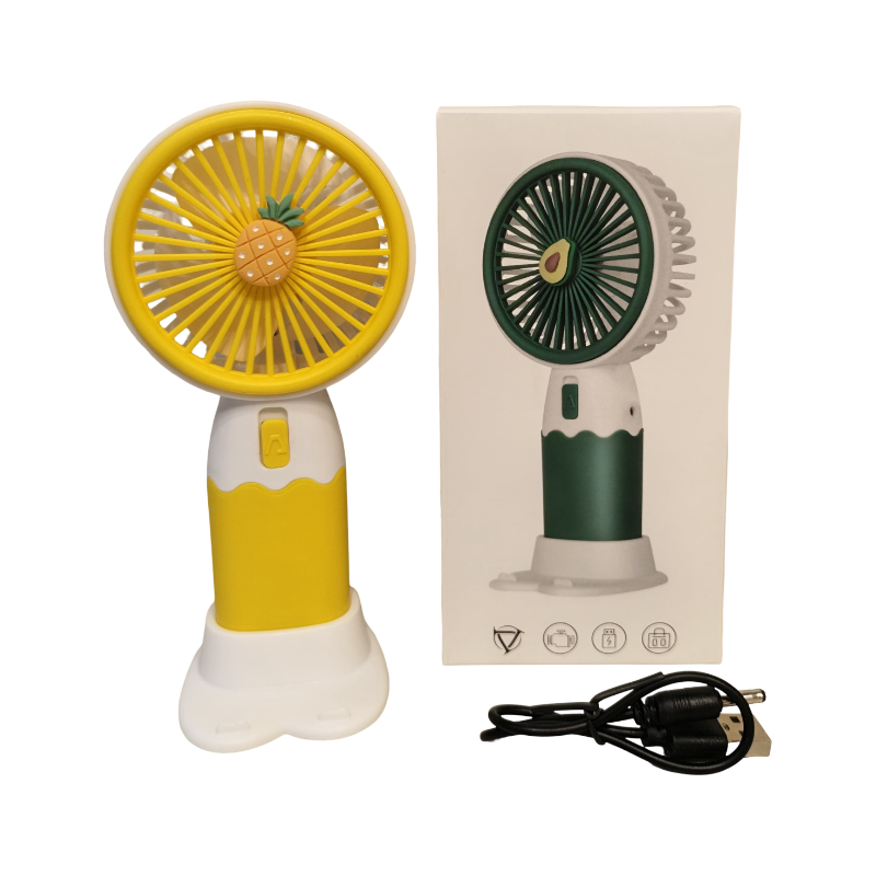 (ZB099A) Hand-Press Fan, W/Usb, P.Box