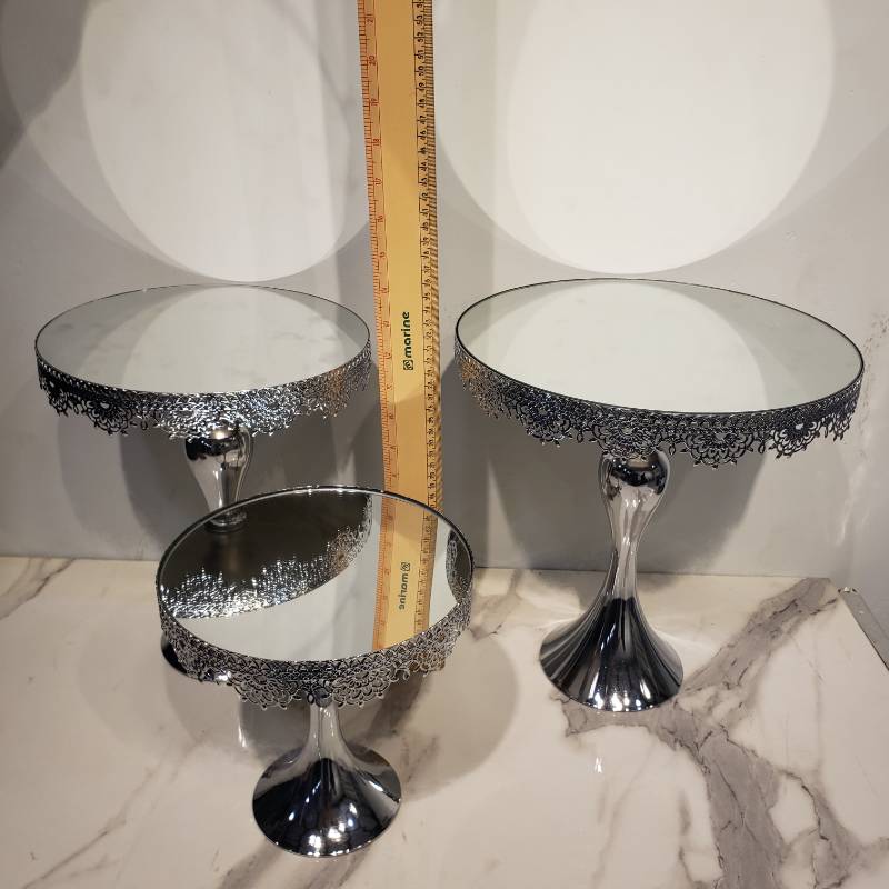 (TPM-757) Cake Dish Silver AR-510