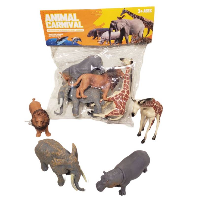 (TLF-SAN) Animal Set 4 Asst Mix 4Pcs Pvh