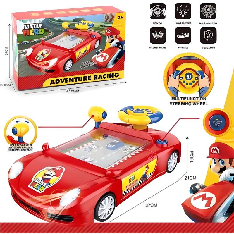 (86053) B O Mario Racing Game, With Light And Sound, P.Box