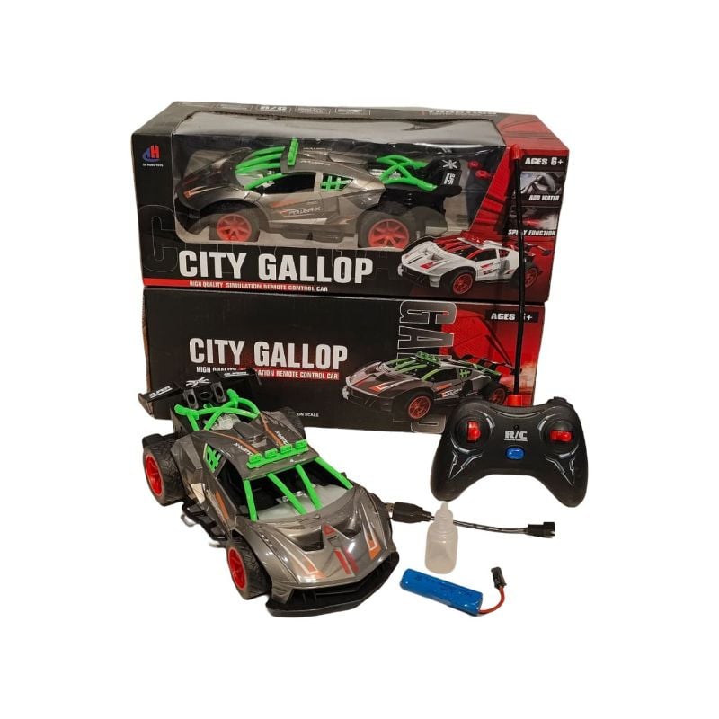 (7035-1A) R/C Car W/Light & Smoking & Usb, W.Bx F
