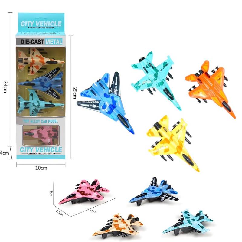 (LS109) Pb Alloy Plane Set 2Asst Mix 4Pcsawb Flat Packing