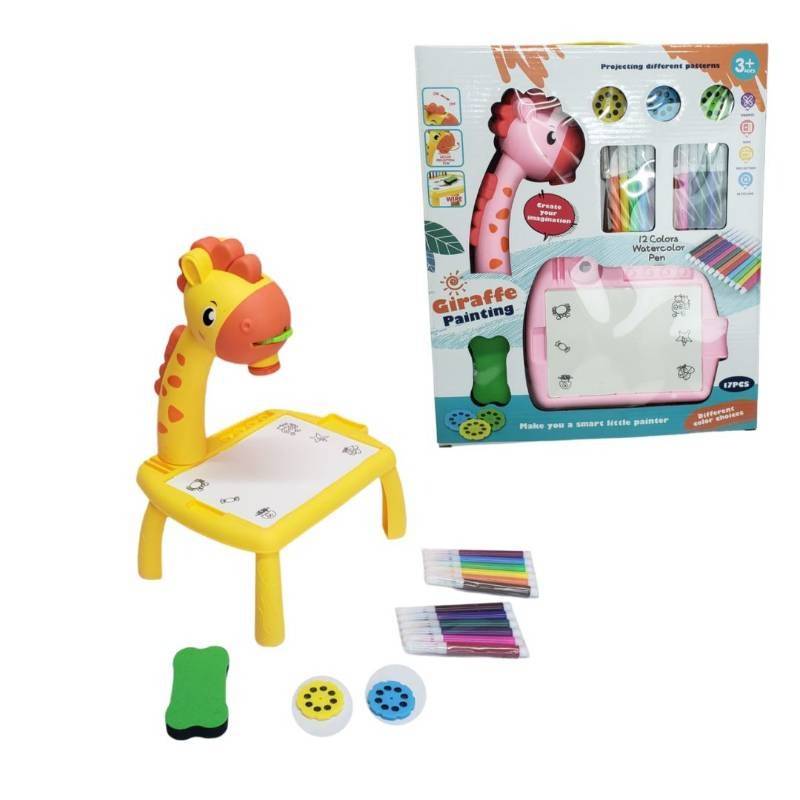 (222-10) Giraffe Projection Desk W/Light,W,Bx