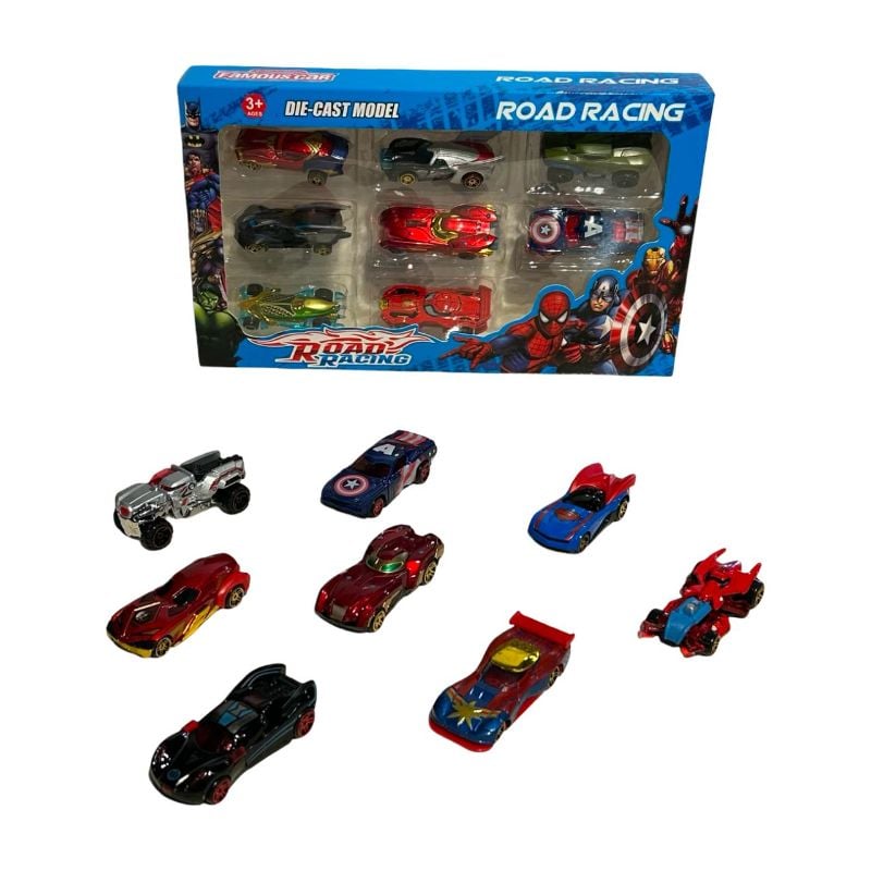 (FD36-B) 8Cm Free Wheel Die Cast Car 8Pcs/Box Fla