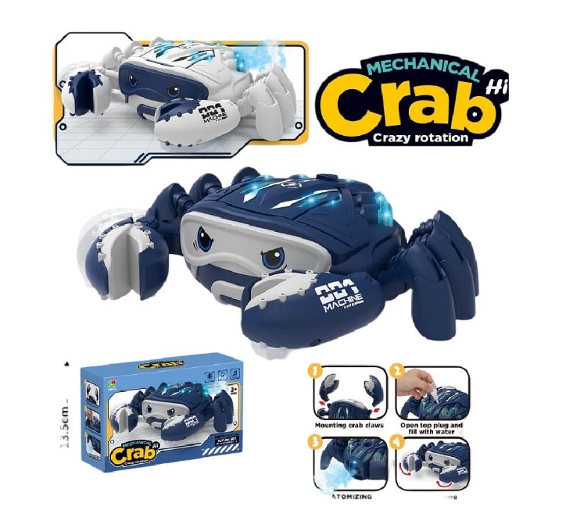 (3381) B/O Crab W/Light&Sound&Smoking 2Color P.