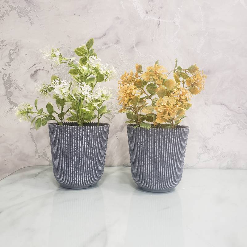(TPM-599) PVC Grey Pot L