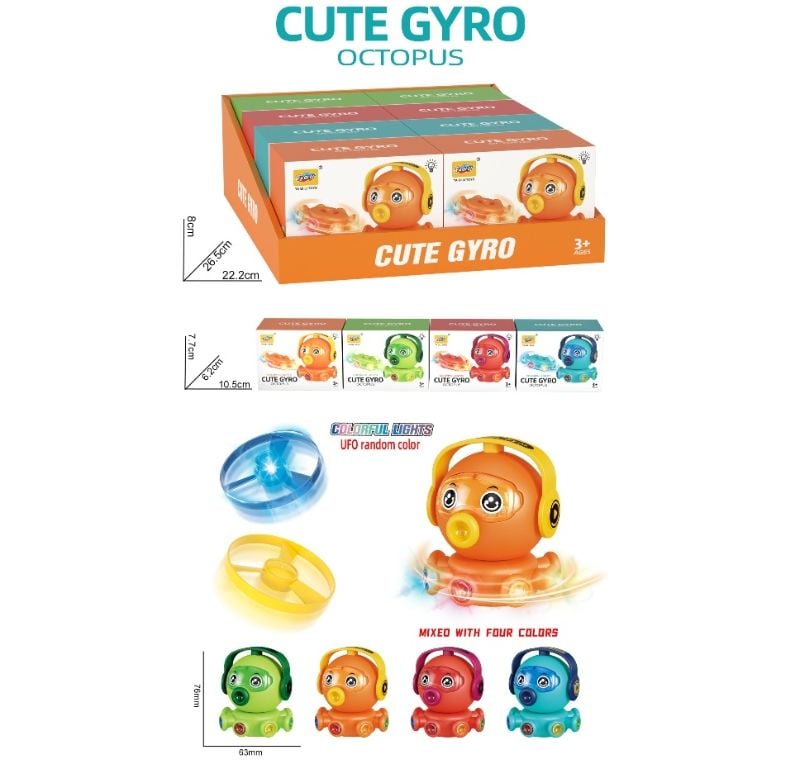 (678-58) Gyro, 4 Cls Mix, 8 Pcs/Db