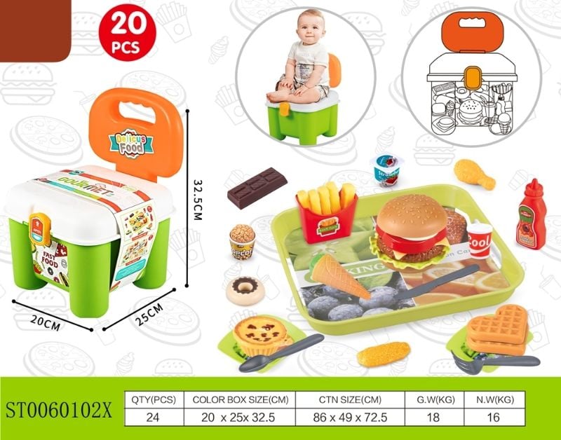 (3602-8) Fast Food Combo Play Set))