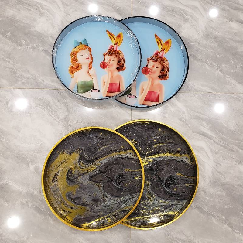 (TPM-612) Tray Square Leaf Design