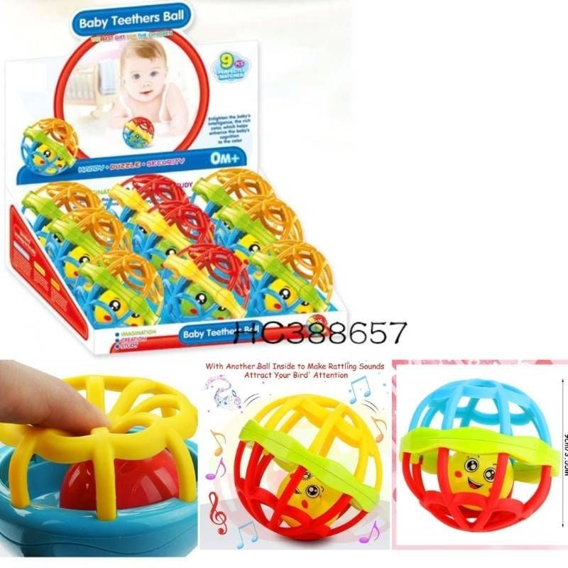 (BM1018B) Baby Teethers Ball 9Pcs/D.Bx