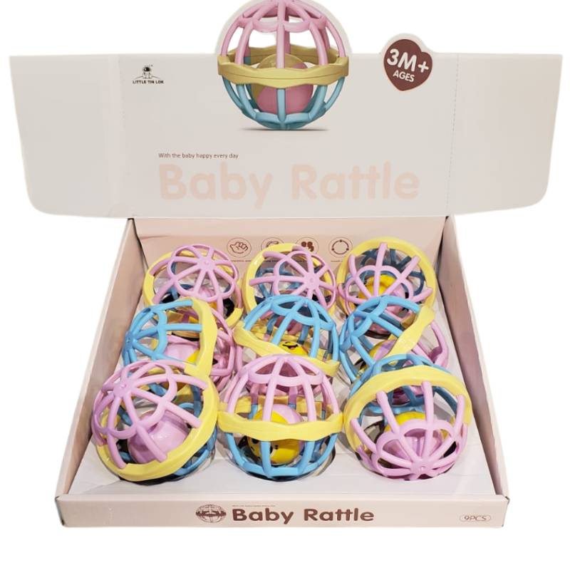 (1142) Baby Rattle Ball 9Pcs/D.Bx