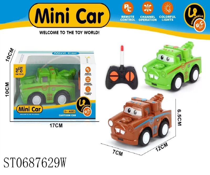 (7138-16) 1:43 4Func R/C Mini Car 2Color W/Out Cha