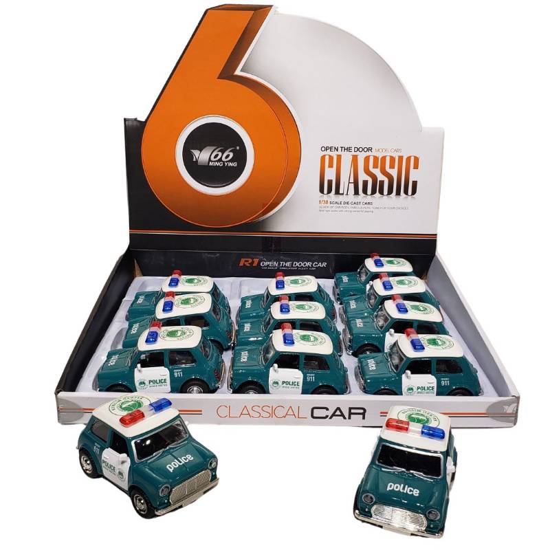 (MY66-Q2222J) 1:38 P B Metla Car W Light&Sound, 12Pc D.Bx