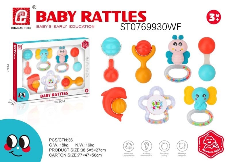 (D250) Baby Rattles, W.Bx F/P