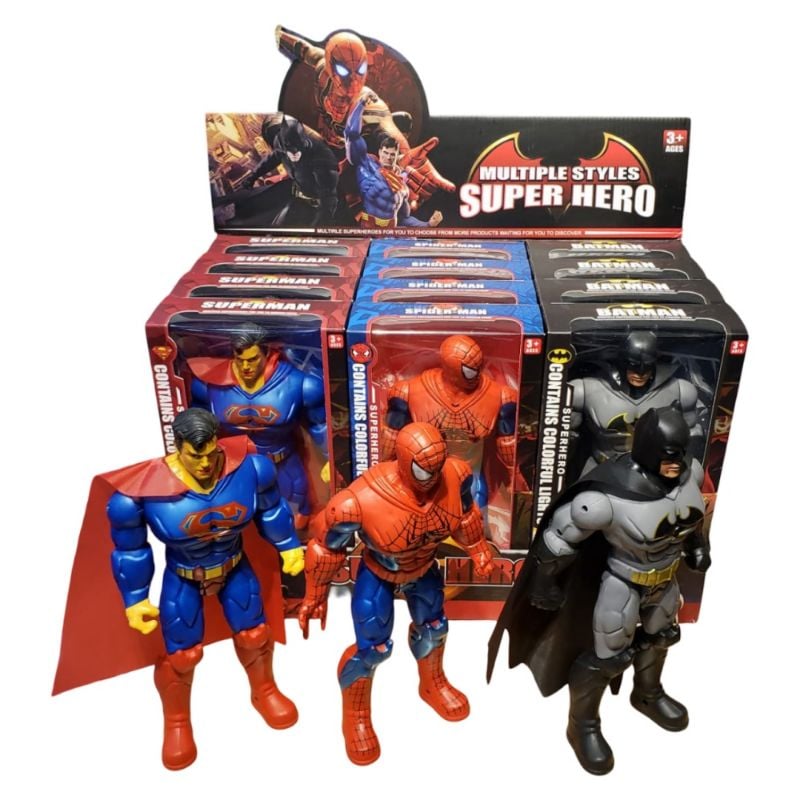 (3999-8) 30Cm Hero W/Light 12Pcs D.Bx Loose Packi))
