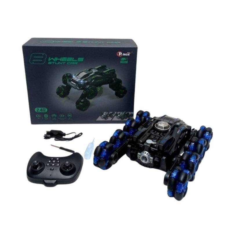(558) 8 Wheels Stunt R/C Spray Car,2 Color Mix
