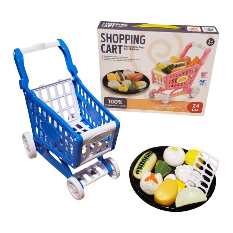 (1086-1) Shopping Cart W/Cutting Food P.Bx