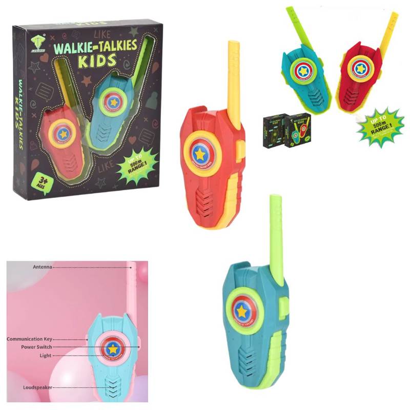 (R-851) Walkie Talkies 2 Color Mixw.Box