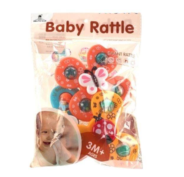 (6329) Baby Rattle,3Pcs/Sealed Bag