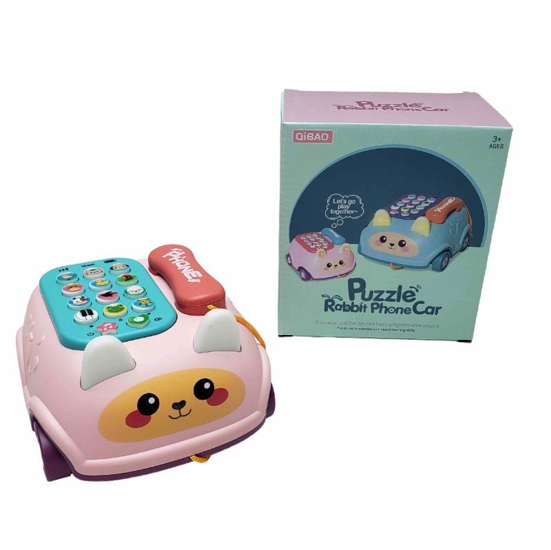 (162-22) Rabbit Phone Car With Music And Light.W/