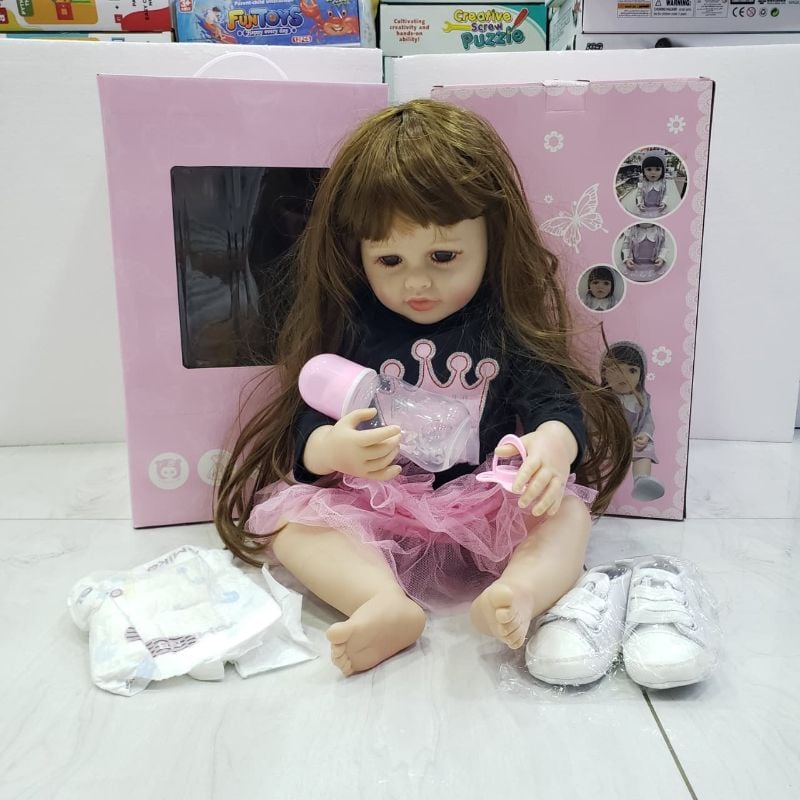 (SiliconNew-55Cm (Box)) Real Silicon Doll 55 Cm With Music (Box)