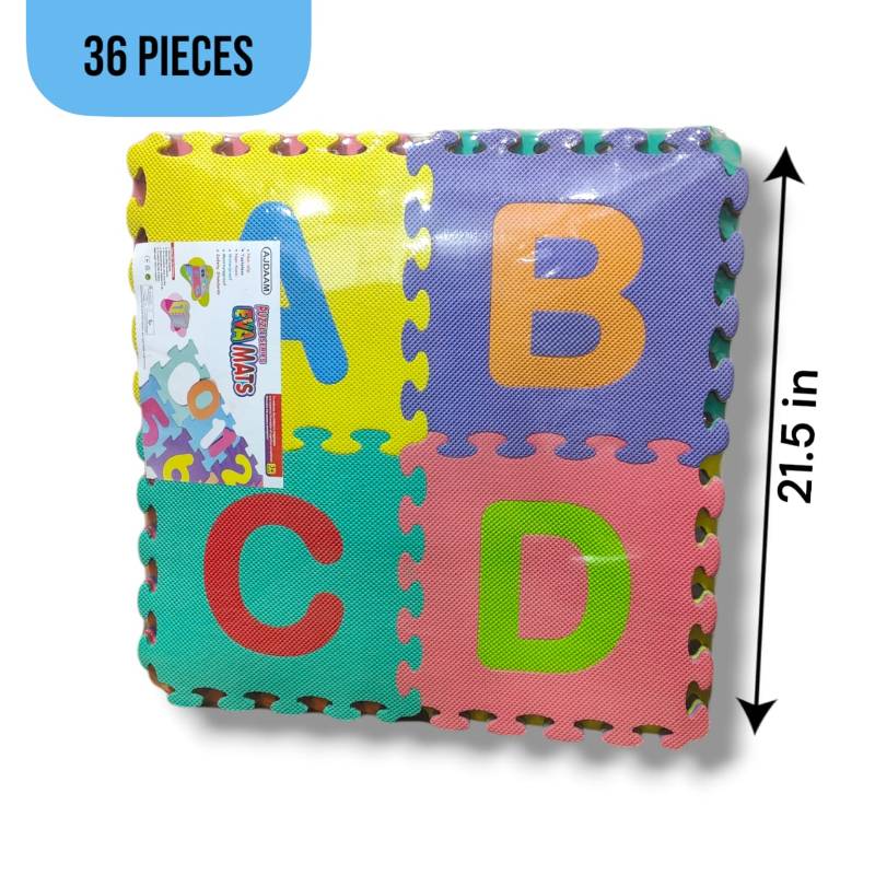 (Em-36 XL) Alphabetical, numbers,shapes Puzzle Mat