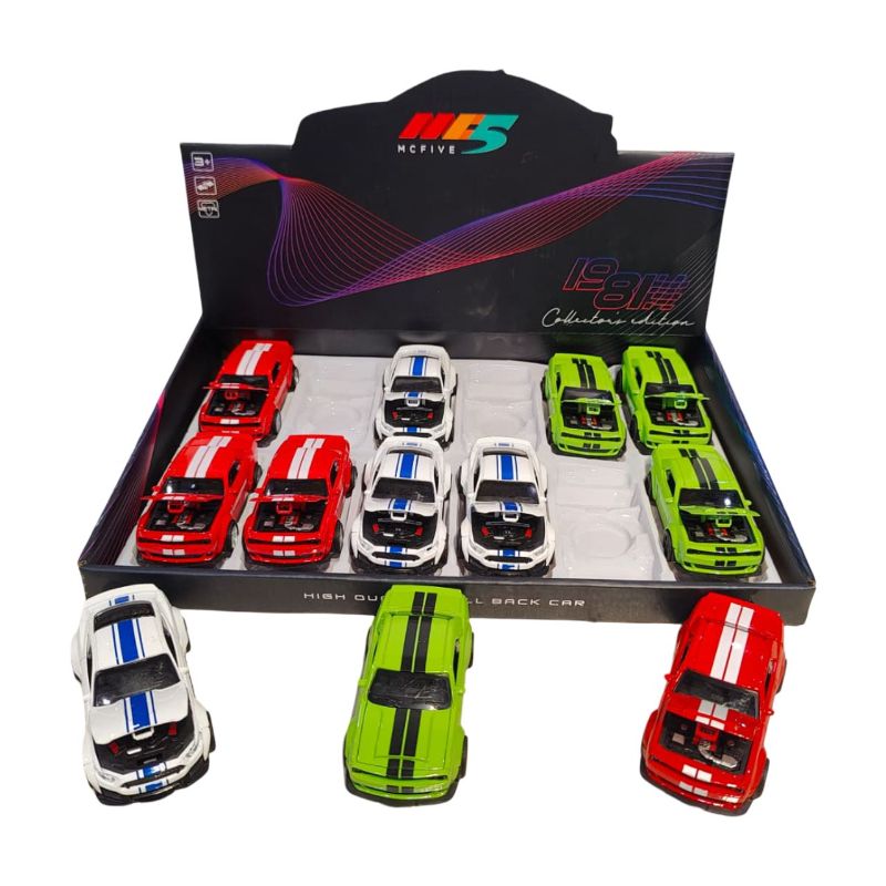 (6636-32) Pull Back Metal Cars 12Pcs/Box