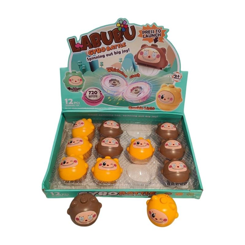 (TG2-5) Labubu Gyro Battle Spinning Top With Lig