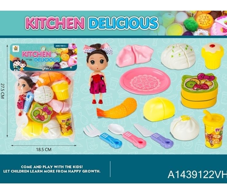(1018-21) Kitchen Cutting Set,19Pcs,Pvc Bag