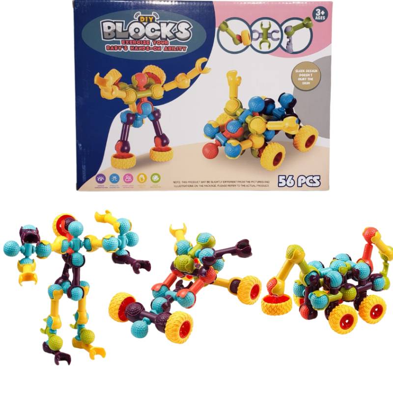 (628-14A) 56Pcs Block Set P,Box
