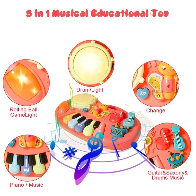 (CY-7072B) B/O Musical Piano with Lights