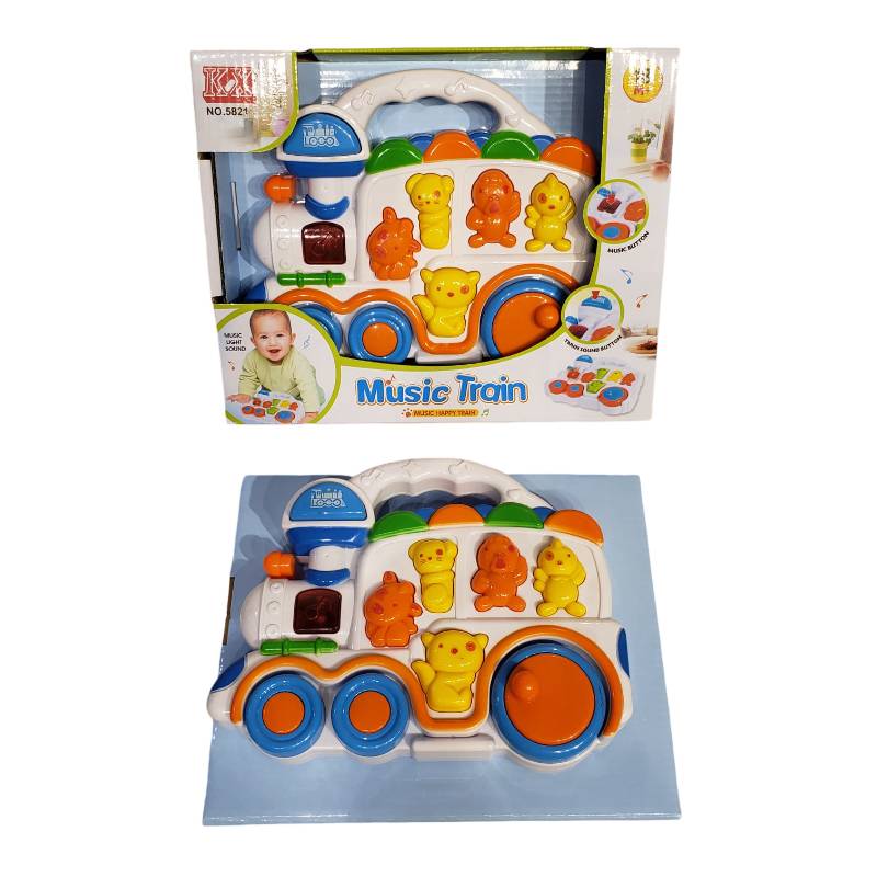 (5821) Baby Cartoon Car,W/Light&Music.Touch Box W/Out 3Aa