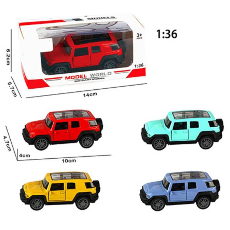 (F3606-1) 1:36 P B Die Cast Car, 4 Color, W,Bx