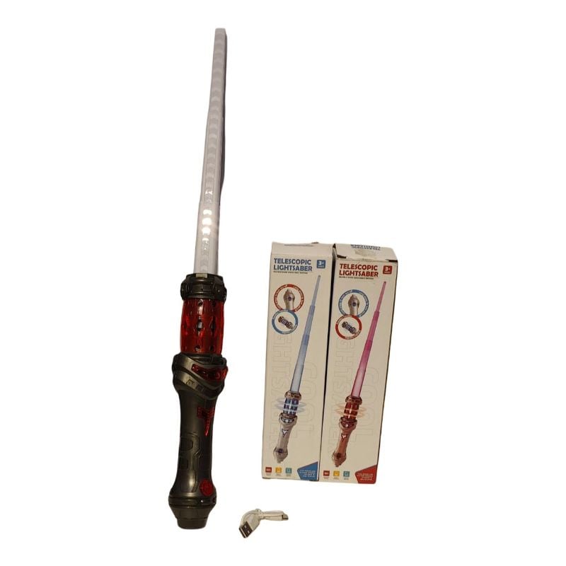 (ME-160) Telescopic Lightsaber 4 Clrs Mix W/Lig