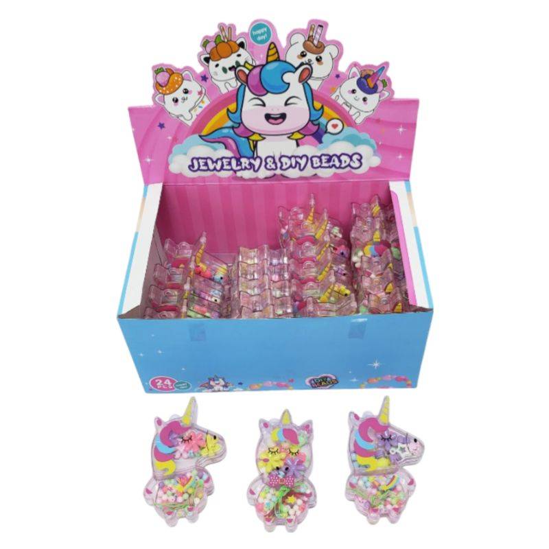 (LD6501-1) Jewelry & Die Beads Set,4Asst,24Pcs/D.Bx