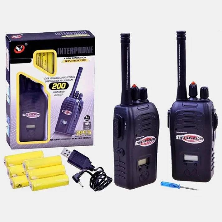 (JQ220-6C5) Walkie Talkie W Usb Rechargeble Battery P.B