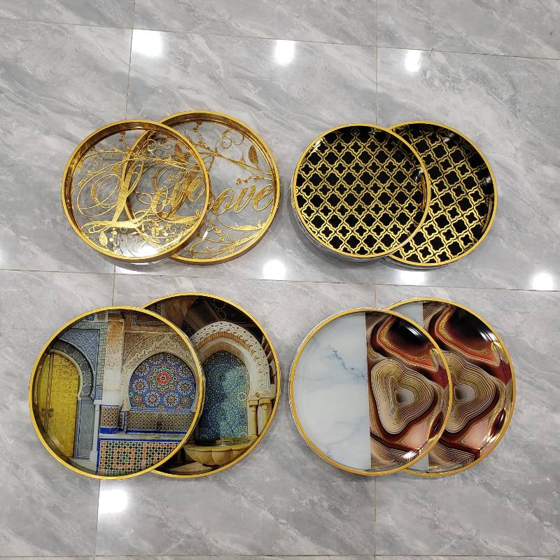 (TPM-612) Tray Square Leaf Design