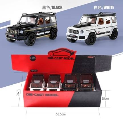(SR-1801A) 1:18 P/B Alloy Car W/Light&Sound,4Pcs/D.