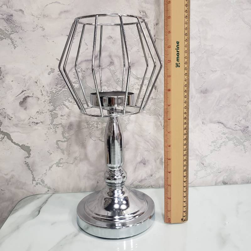 (TPM-632) Silver Candle Stand