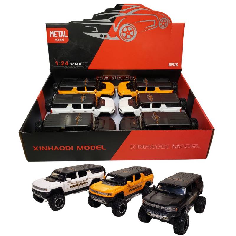 (B2410) 1:24 P B Metal Car,Open 6 Door.3 Colour Mix