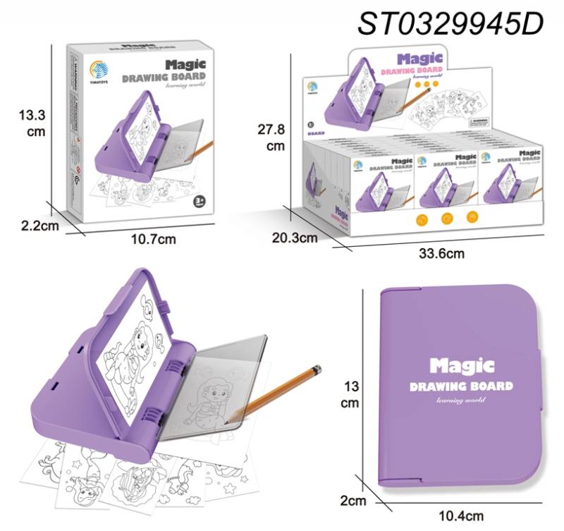 (YM-6) Mini Magic Drawing Board Set 24 Pcs