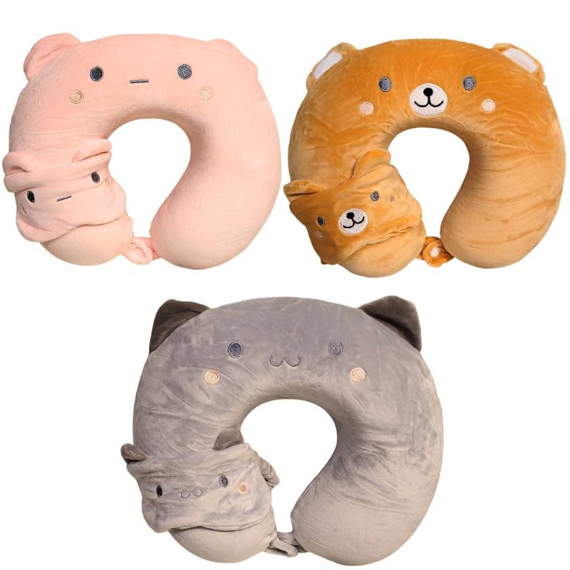 (1594-50) U-Type Pillow, Mix Clr,30Cm27