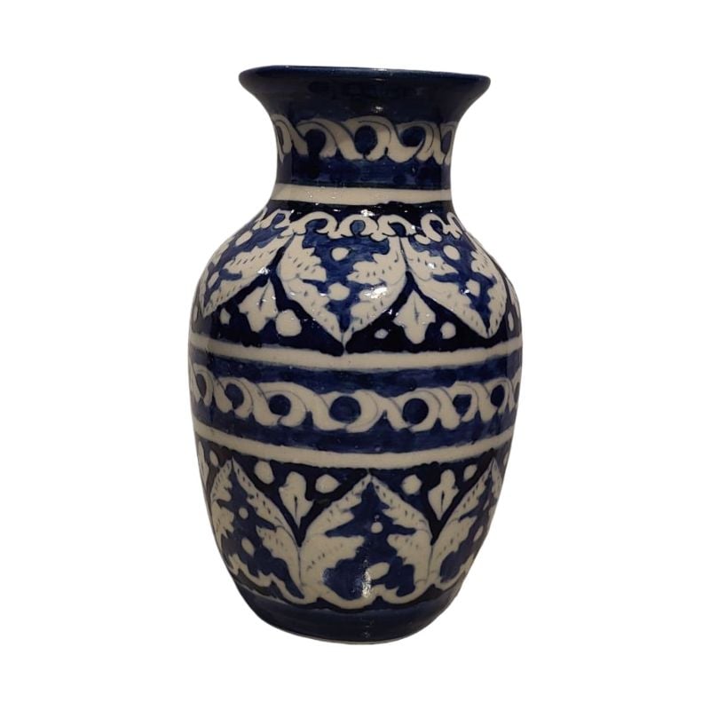 (TPM-MM-015-A) Blue Pottery Medium Jar New
