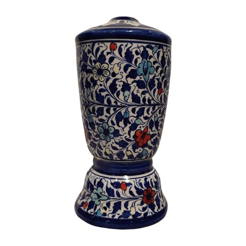 (TPM-MM-009-A) Blue Pottery Lamp Fitting Body New
