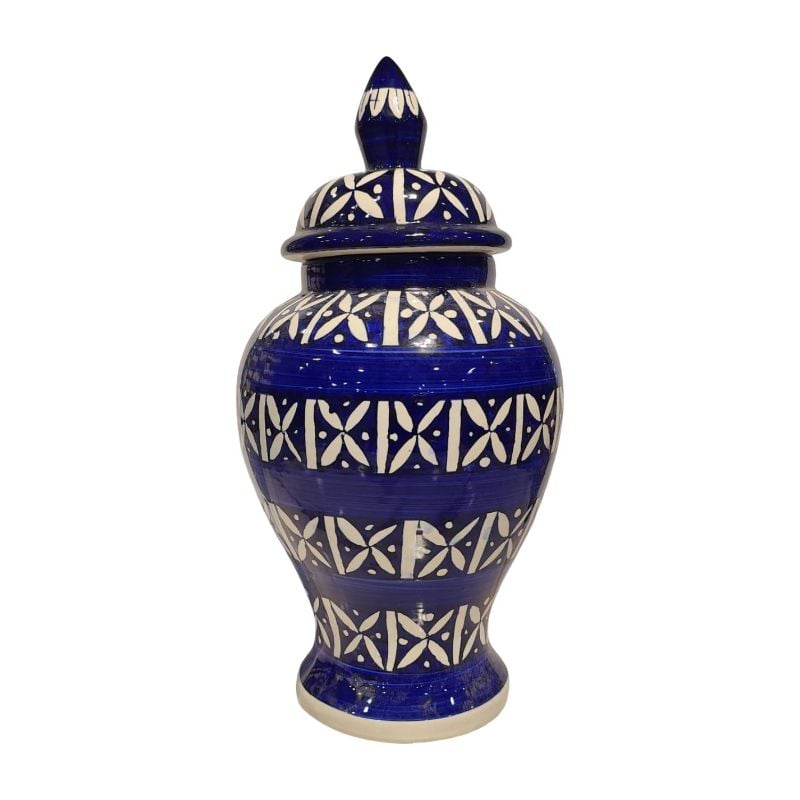 (TPM-MM-003-C) Blue Pottery Candy Jar 1