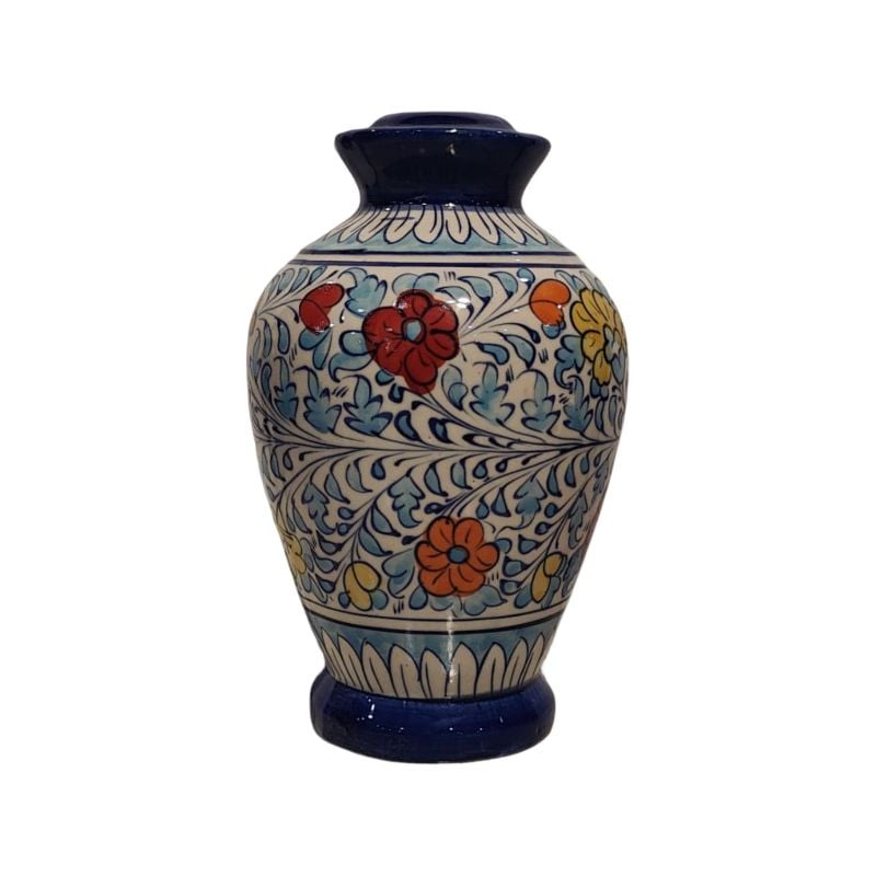 (TPM-MM-010-B) Blue Pottery Lamp Fitting Body 3rd Var