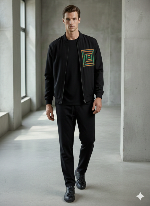 Blouson avec broderie