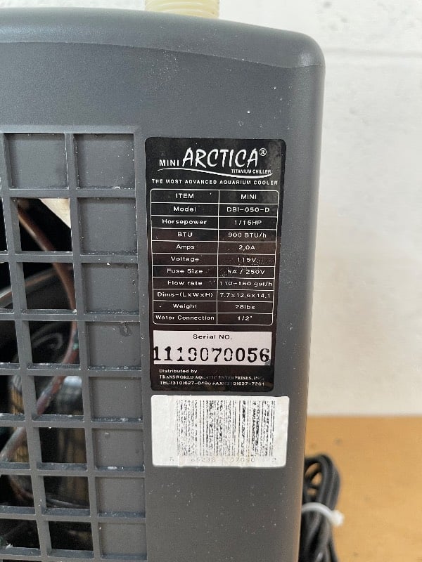 JBJ - Arctica 1/15 HP Titanium Aquarium Chiller DBI-050