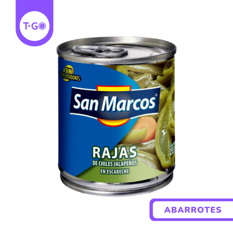 Chiles jalapeños rajas San Marcos