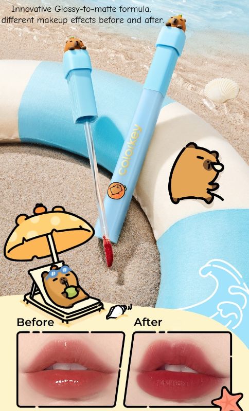 Colorkey X Orange Capybara Long-wear Lip Glaze